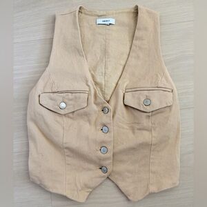 Forever 21 Tan Button-Up Vest